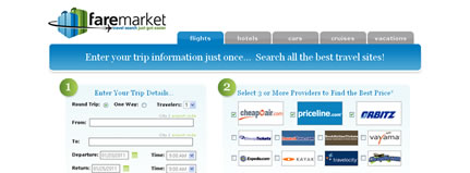 Travel Search website - Fare Market